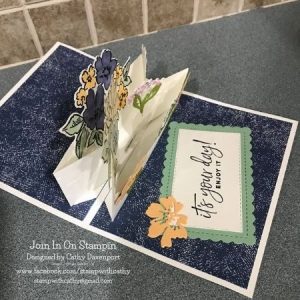 flower basket pop up card