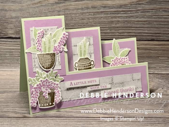 stampin up bloom where you are planted triple step card fold