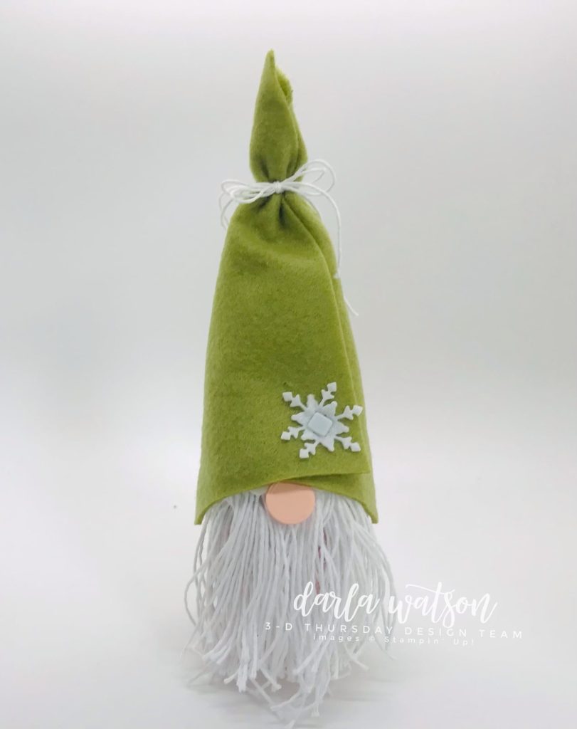 3D Thursday free project sheet gnome stampin up