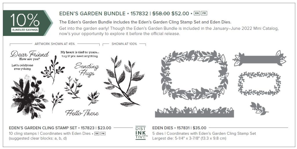 stampin up garden of eden and ever eden designer paper two cards one layout