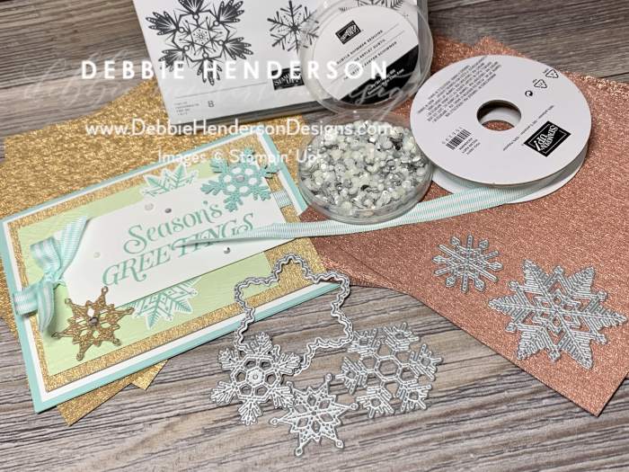 merry christmas card club stampin up merry snowflakes