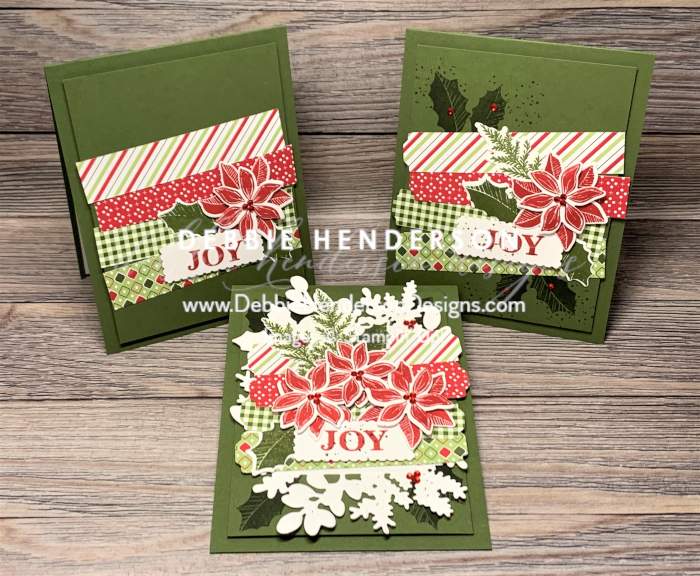stampin up poinsettia petals heartwarming hugs stepped-up cards
