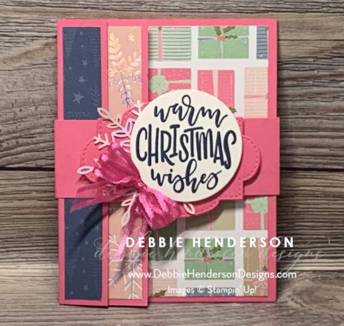 stampin up wonder and whimsy card fold christmas