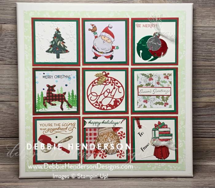 merry christmas sampler stampin up baubles