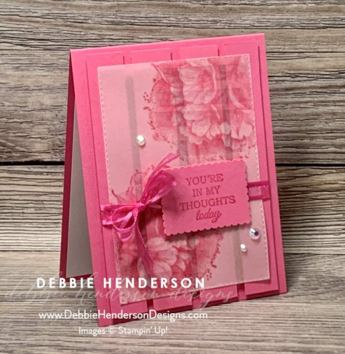 stampin up sale-a-bration calming camellia monochromatic card