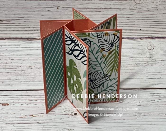 six sided pinwheel card fold stampin up