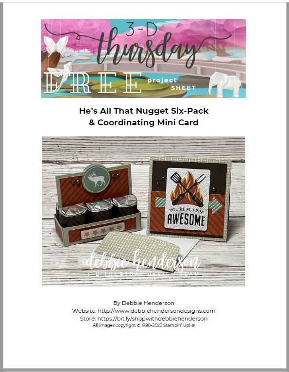 Stampin Up He's All That Nugget Six-Pack 3D Thursday masculine Stampin Up He's All That Nugget Six-Pack 3D Thursday masculine