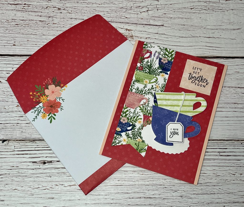 stampin up swap cup of tea tea boutique designer paper tea boutique cards and envelopes happiness abounds