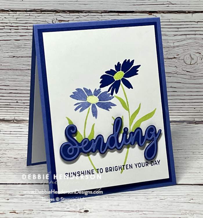 stampin up flower power stamp camp pansy patch art gallery lovely & lasting sending smiles
