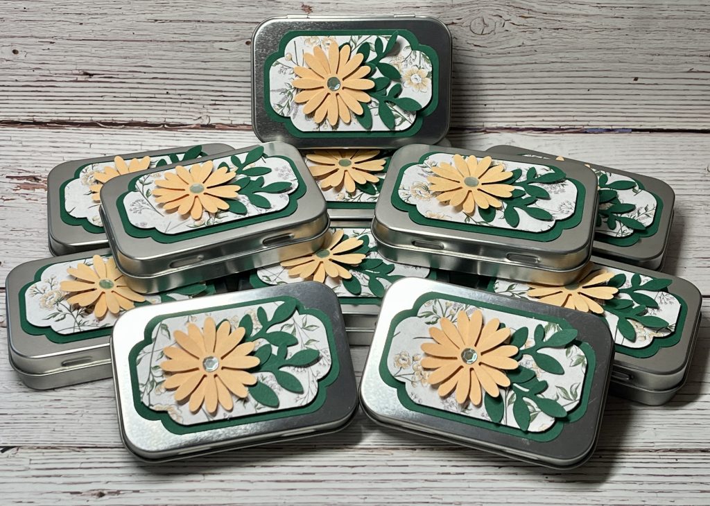 stampin up packaging treat holders medium daisy punch bough punch