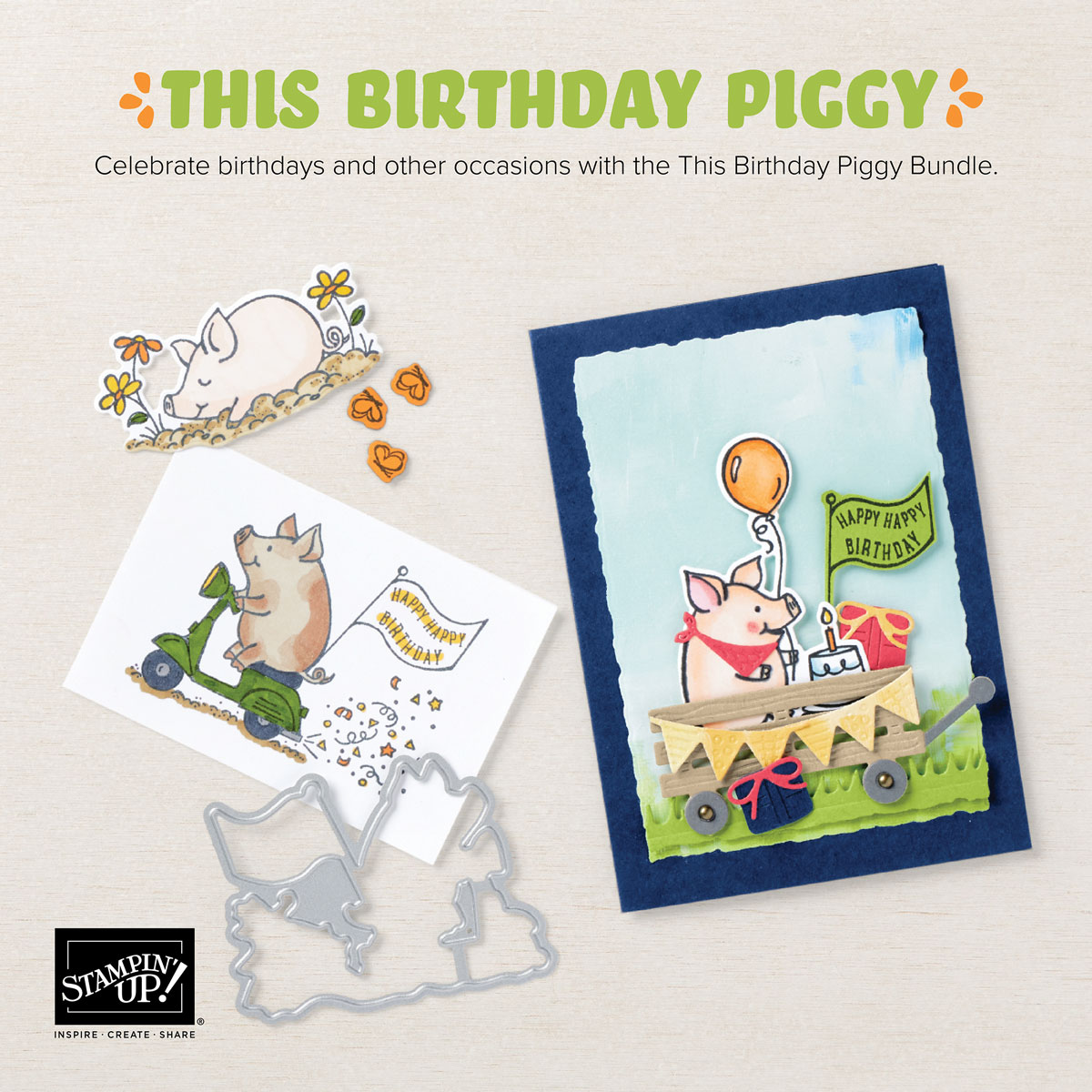 stampin up perfect partners this birthday piggy playful piggy dies stampin up perfect partners this birthday piggy playful piggy dies