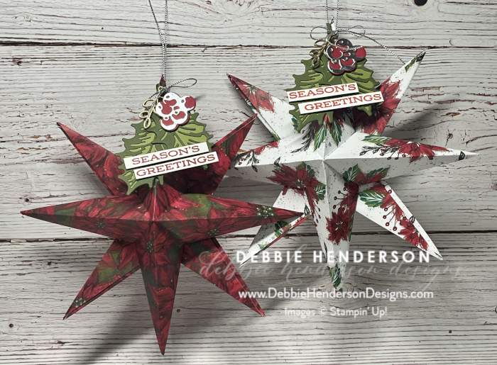 stampin up boughs of holly leaves of holly 3D star