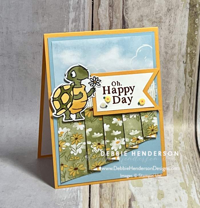 mystery stamping event with rain or shine suite and a drappery card fold