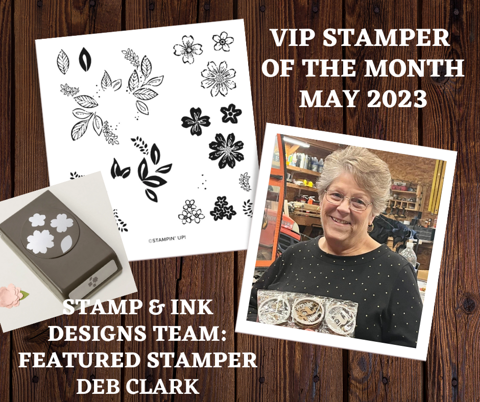 stampin up petal park stamp set and builder punch vip stamper of the month