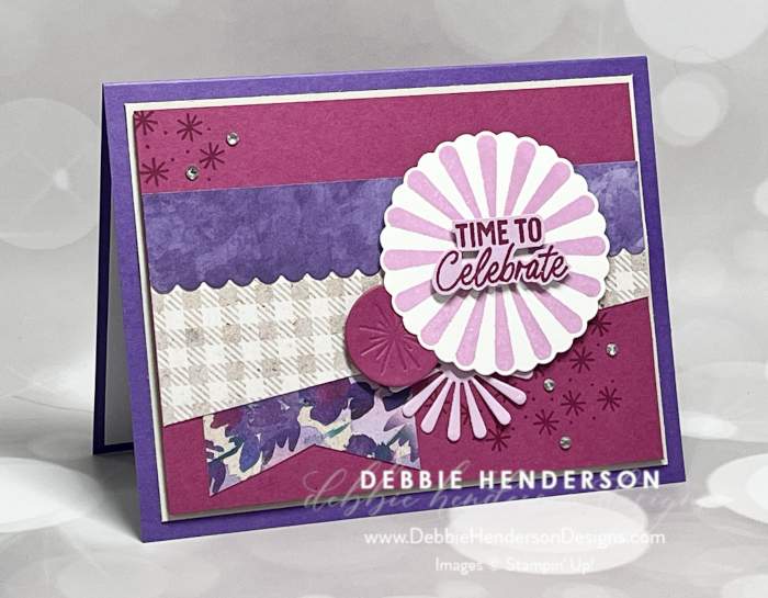stampin up round we go perennial lavender create with stamping friends sketch challenge