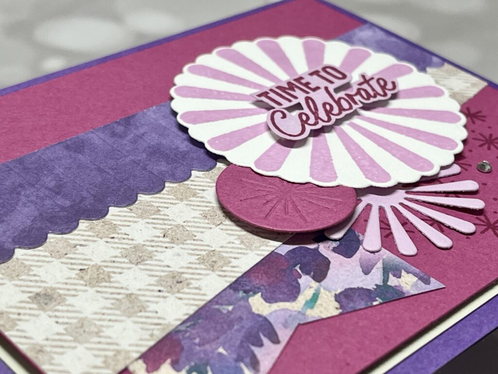 stampin up round we go perennial lavender create with stamping friends sketch challenge